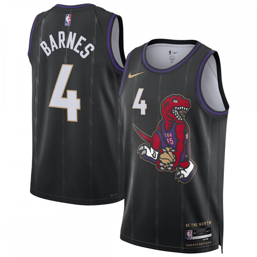Scottie Barnes Toronto Raptors Unisex 2024/25 Swingman Player Jersey - City Edition - Black-Pro Kit Vault | Brand New 26/27 Sports Jerseys